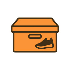 shoe box flat icon color vector on white background
Vector color flat icon on white background