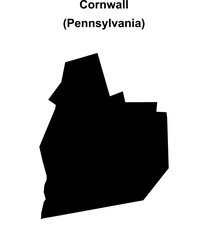 Cornwall (Pennsylvania) blank outline map