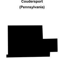 Coudersport (Pennsylvania) blank outline map