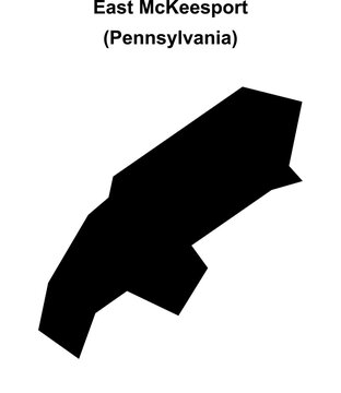 East McKeesport (Pennsylvania) blank outline map