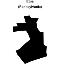 Etna (Pennsylvania) blank outline map