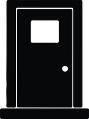 Illustrator Vector simplistic interior door entrance access silhouette