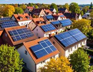 solar panels on the roof