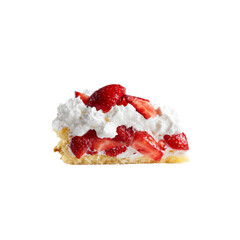 Delicious Slice of Strawberry Shortcake with Whipped Cream