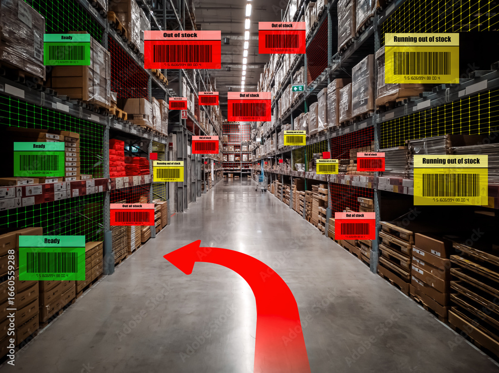 Poster smart warehouse management system using augmented reality technology to identify package picking and