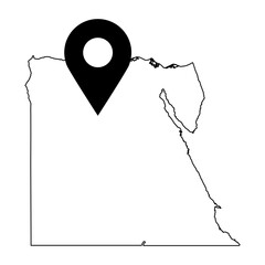 Egypt Outline Map Share Location
