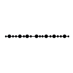 Black circles connected by line white pattern