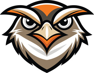 Fototapeta premium Bold semipalmated plover head vector illustration mascot logo for scalable graphic design vector