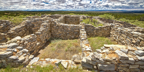At Gran Quivira, you'll see unique grey San Andres limestone ruins of two mission churches, as well...