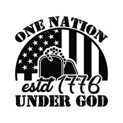 Patriotic One Nation Under God 1776 T-shirt, one nation under god, estd 1776, 1776, patriotic, american flag, usa, founded 1776, american history
