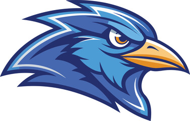 Fototapeta premium Bold eastern bluebird head mascot logo vector illustration scalable icon for general use vector