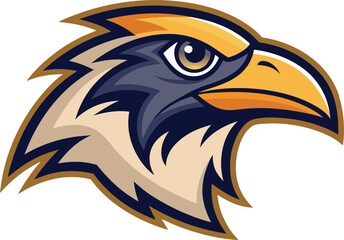 Obraz premium Bold evening grosbeak head mascot logo vector illustration scalable eps vector