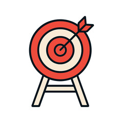 shooting gallery flat icon color vector on white background Vector color flat icon on white background © Roman