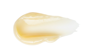 Creamy cosmetic balm or ointment swatch