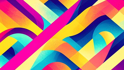 Obraz premium Abstract vibrant color shapes