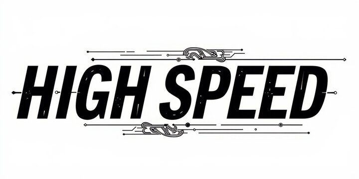 High Speed typography design with dynamic motion elements  