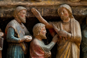 Saint Thomas touching the wounds of Christ