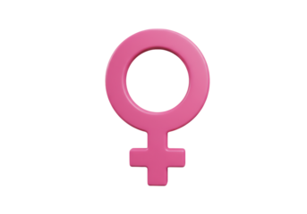 Isolated Venus Symbol Representing Femininity and Women