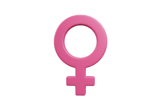 Isolated Venus Symbol Representing Femininity and Women - Powered by Adobe