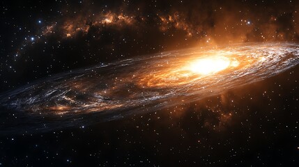Obraz premium Starry cosmic galaxy full of vibrant colors high resolution picture