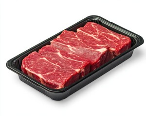 Top View of Beef Packaging: Blank Visual Mock-Up for Brand Portfolio or Eatery Identity