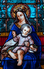 Mary holding baby Jesus