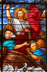 Jesus calming the storm