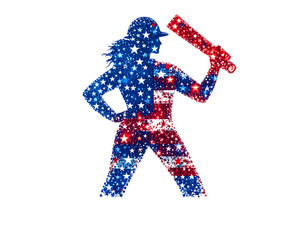 silhouette of a man in a red shirt