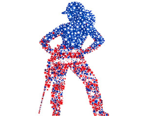 silhouette of a young woman dancing