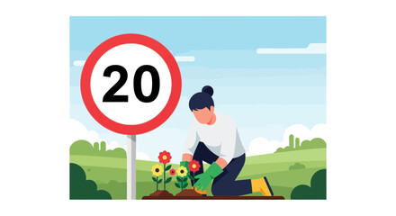 Compliance And Growth Symbolized Through Gardening Under Regulation Twenty Sign