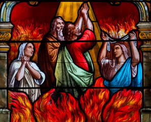 Souls in purgatory fire