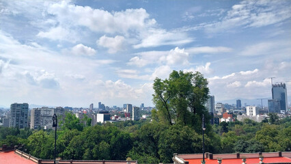 Fototapeta premium skyline Cidade del México from Chapultec 
