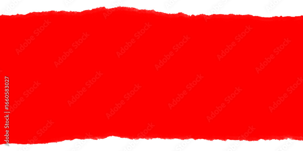 Poster a vivid red rectangle dominates the frame against a dark background with uneven edges at the top and