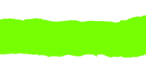 A bright green horizontal stripe with rough edges against a black background in a simple graphic design