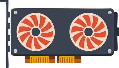 Graphics Card Icon &ndash; Computer, Gaming, GPU Symbol