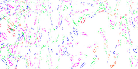 Abstract neon light pattern with colorful glowing shapes PNG