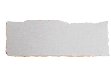 Single torn paper piece on transparent background
