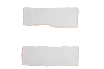 Obraz premium Torn paper strips isolated on transparent background 
