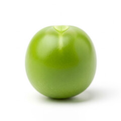 A vibrant and detailed single green pea, its smooth texture and rich color in sharp focus copy