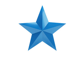 Isolated Blue Five-Point Star Icon, Symbolizing Excellence and Quality