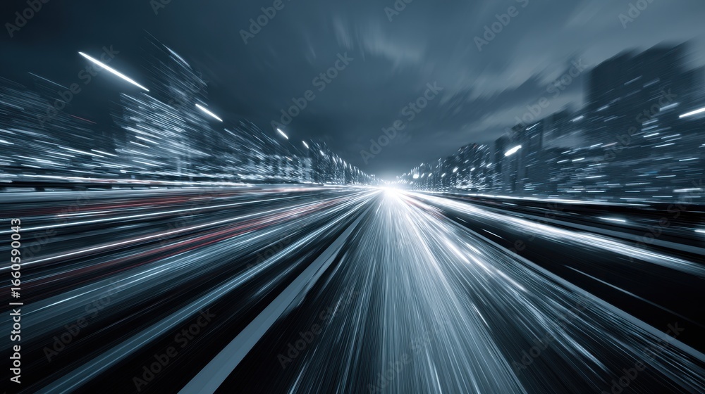 Aufkleber stunning photo of innovative digital highway where luminous data streams rush forward, reflecting th