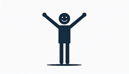 Smiling person silhouette graphic design