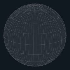 Jamaica on Globe. Vintage look with grunge scratched texture. Country view on world map in Dark Charcoal Turquoise color palette. Jamaica shape on map. Globe with meridians and parallels.