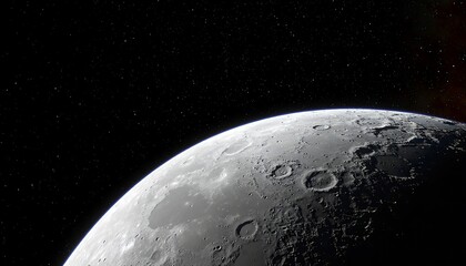 Close-up of a moon in space