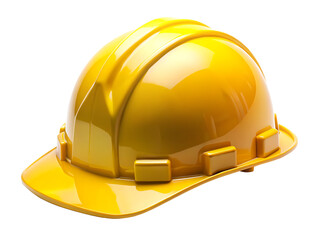 Fototapeta premium Yellow construction hard hat isolated on background safety helmet safety isolated on a transparent background