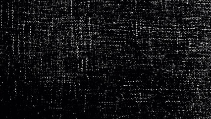 Abstract black and white grunge texture with a distressed woven fabric pattern. High contrast...