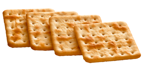 biscoito cream cracker isolado em fundo transparente