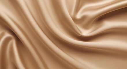 Fototapeta premium Beige Satin Fabric with Elegant Draping and Soft Texture