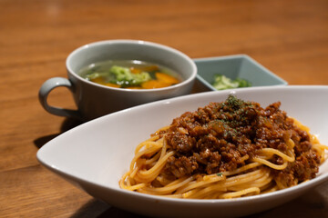 Dinner pasta / ミートソーススパゲッティ