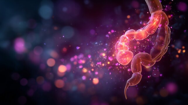 Appendicitis disorder illustration inflamed appendix disease visualization clean medical diagram